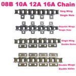1.5 Meter Drive Roller Chain Machine Transmission Conveyor Chain with Wings Single Double Hole for 06B 08B 10A 12A (New)