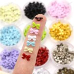 20Pcs Mini Metal Buttons Tiny Bow Buttons for Doll Clothes Shank Buckle DIY Doll Coat Dresses Bags Shoes Sew Accessories 8x5.5MM (New)