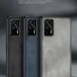 Realme GT RealmeGT RMX2202 Case PU Leather Skin Shockproof Hard Back Cover Matte Phone Case for Realme GT RealmeGT 5G RMX2202 (New)