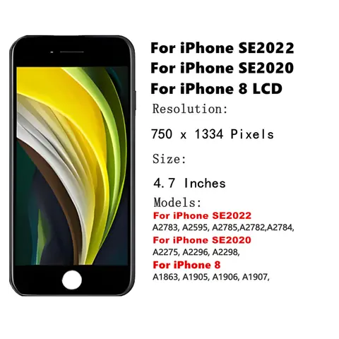 S2c5a57bcd8b447eab5448af80aa2e87bs_480x480q75 AAA INCELL Screen For iPhone SE 2020 2nd SE2 /SE 2022 3rd SE3 LCD Display Touch Digitizer For iPhone 8 LCD Display Replacement (New) - Image 1
