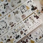YiEr Studio Vintage Countryside High Tea Girl Washi Tape Planner DIY Card Making Scrapbooking Plan Decorative Sticker (New)