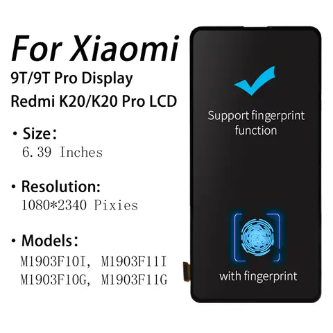 S2cb28905e49c4337985d2e9427c6d8b8w_480x480q75 639'' Super Amoled Display Xiaomi Mi 9T Mi9T Pro LCD Display Touch Screen Digitizer Assembly Redmi K20 K20 Pro LCD (New) - Image 1
