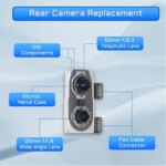 OEM Rear Camera iPhone X XR XS XS MAX Main Back Camera Replacement iPhone XS Main Rear Camera with Flex Cables 4K Video (New)