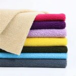 Thick Sherpa Fleece Fabric – Soft Large & Small Textured Plush Material for Clothing Shoes Upholstery & DIY Lamb Wool Craft (New)