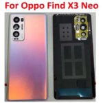 Back Battery Cover For Oppo Find X3 Neo 5G Housing Glass Lid Rear Case with Camera Glass Lens Phone Shell (New)