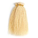 613 Blonde Bundles Kinky Curly Human Hair Bundles Unprocessed Brazilian Virgin Hair 100% Human Hair Extensions 1/3/4pcs Bundles (New)