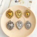 Cordial Design 50Pcs Pendant For Necklace/Heart Shape/Jewelry Findings & Components/DIY/Hand Made/Stainless Steel Charms #195636 (New)