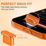 1-6PCS Metal Dust Plugs USB Type C Charging Port Protectors IPhone 17 ProMax 16 15Plus Anti-dust Cover Type-c Protective Cap (New)