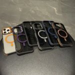 Magsafe Magnetic Kickst St Case iPhone 16 15 12 13 14 Plus 11 Pro Max Transparent Metal Wireless Charge Ring Cover (New)