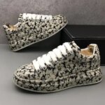 New Men Shoes Outdoor Casual Sneakers Rhinestone Board Shoes Men Fashion Deerskin Sports Large Size Shoes Men Zapatillas Hombre (New)