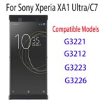 60 Original SONY Xperia XA1 Ultra C7 LCD G3221 G3212 G3223 G3226 Display Touch Screen Digitizer Assembly LCD With Frame (New)