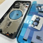 Back Housing iPhone 12 Rear Cover Back Battery Door Glass Middle Frame SIM Tray Side Key Replacement with CE Parts (New)