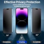 3Pcs Oleophobic Dust Free Easy Installation Matte Privacy Screen Protector IPhone 16 15 11 12 13 14 Pro Max Plus XS 17 Glass (New)