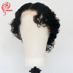 Hesperis Short Curly Wigs Natural Color Lace Front Human Hair Wig Pixie Cut Mens Wig With Bangs Curly Mullet Wig Middle Part (New)