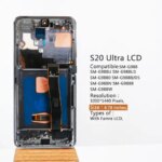 NEW AMOLED LCD For Samsung Galaxy S20 Ultra 5G LCD Display For Samsung S20 Ultra N985F N986B Touch Screen Replacement LCD (New)
