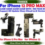 CleaniCloud Working Well Mainboard iPhone 12Pro / 12 Pro MAX Motherboard with Face ID OK Main Logic Board 12Mini Bangladesh (New)