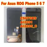Best AMOLED ASUS ROG Phone 5 ZS673KS ROG6 ROG7 LCD Display Touch Screen Digitizer Assembly Sensor Mobile Pantalla I005DB Bangladesh (New)
