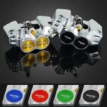 Universal 84mm Motorcycle Brake Caliper 4 Piston For Yamaha Aerox BWS Fuxi RSZ JOG Force Niu Scooter Dirt Bike Disc Brake Pump (New)