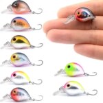 Crank Fishing Lures Wobblers 3.2CM/1.5G Floating Artificial Bait Single Hook Laser Finish Lure Minnow Bass Pike Fishing Tackle (New)