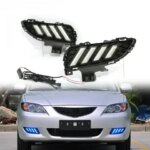 For MAZDA 3 2007 2008 2009 LED Daytime Lights Bumper Lights Front Lamps Upgrade Fog Lights (New)