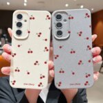 Cute Cherry Case Samsung Galaxy S25 S26 S24 S23 S22 Ultra S21 FE A14 A15 A16 A25 A26 A34 A35 A36 A52 A53 A54 A55 A56 5G Capa (New)