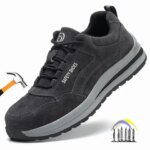 safety autumn shoes breathable work shoes anti stab work sneakers with steel toe indestructible shoes anti smashing safety shoes (New)