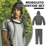 Outdoor Mosquito Repellent Suit Bug Jacket Mesh Hooded Suits Fishing Camping Jacket Insect Protective Mesh Shirt Pants (New)