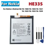 BackShell Battery HE335 Nokia 6 Nokia6 N6 TA 1000 TA 1003 TA 1021 TA 1025 TA 1033 TA 1039 High Quality + Free Tools Bangladesh (New)