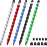 High Quality 1PC Universal Pencil Double Silicon Head Touch Capacitive Screen Stylus Caneta Capacitive Pen For Tablet Smartphone (New)