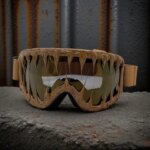 Dark Brown Wasteland Punk Style Drip Glue Goggles Sunglasses for Men Women Cool Unique Outdoor Windproof Tactical Party Shade (New)