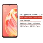 64 inch OPPO A91 LCD OPPO Reno3 4G CPH2043 PCPM00 CPH2001 CPH2021 Display Touch Screen Digitizer Assembly (New)