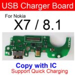 USB ChargerJack Plug Board Nokia 81 X7 TA-1131 Charging Port Dock Connector Mic Microphone Flex Cable Board Repair Parts (New)