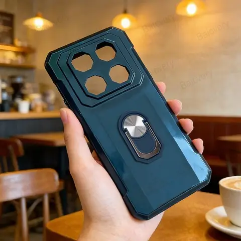 S337034dedaf54144b7c51ebd5cf5ba75M_480x480q75 Non-Slip Case Oukitel WP60 5G With Finger Ring Bracket Soft Back Protection Cover (New) - Image 1