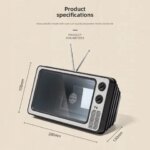 Student Movie Watching Phone Screen Magnifier Creative Vintage TV Design with Blue Light Filter St (New)