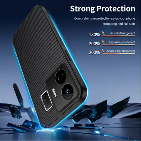 S33da294a994243d99eeeee08b20c0246r_480x480q75 Carbon Fiber Texture Wireless Charging Magnetic Case Realme GT Neo 5 Neo5 240W 5G ShockProof Phone Cover (New) - Image 1