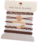 Hair Tie Bracelets for Women Elastic Hair Bands That Double as Stylish Jewelry Strong Hold Ponytail Holders Gift for Birthdays (New)