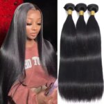 12A Straight Raw Cambodian Human Hair Bundles 100% Virgin Human Hair Extensions Women 30 32inch Wavy Double Drawn 1/2/3 Bundles (New)