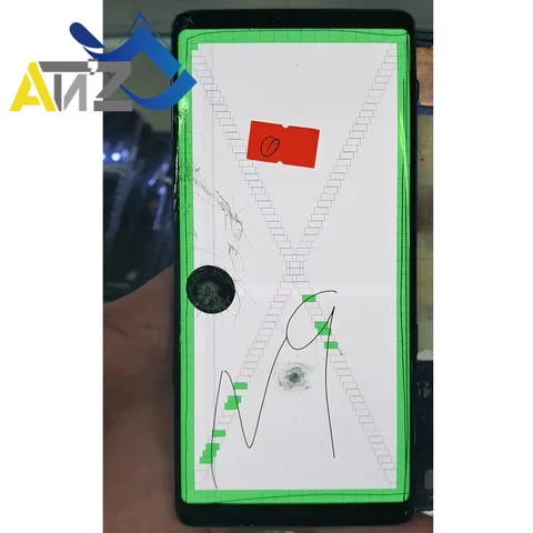 S340860833f734398a9d2e103eabee664F_480x480 Craked Glass Touch Work Samsung LCD S8 S9 S10+ S20 S21Plus S22Ultra Note10 N20U Samsung Edge Screen S6 S7 With Dot Line (New) - Image 1