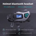 1080P Camera Motorcycle Helmet Headset Bluetooth 5.4 1200mAh DVR Dash Cam LED Display Detachable Clip IP65 Waterproof (New)