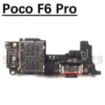 USB Charge Charging Port Dock Connector Mic SIM Card Reader Board Xiaomi Poco F6 Pro F6pro Motherboard Flex Cable (New)