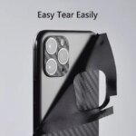 2026 New 3D Carbon Fiber Full Coverage Matte Film Ice Film Back Film For iPhone 17 16 15 14 13 12 11 Pro Max 12 13 Mini Stickers (New)