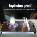 4Pcs Hydrogel Film Full Cover iPhone 11 12 13 14 Pro Max mini Screen Protector iPhone 16 15 14 8 7 Plus SE 2020 Not Glas (New)