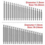 20pcs Watch Band Spring Pins 1.5/1.8/2.0/2.5mm Diameter Stainless Steel Spring Bars Link Pins 16 18 19 20 21 22 23 24 26mm Pin (New)