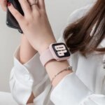 Silicone straps Apple Watch B 44mm 45mm 40mm 41mm 42-38mm 45 mm sport bracelet iwatch series 8 7 6 5 4 3 SE 9 Ultra2 49mm (New)
