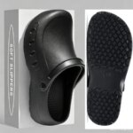 Plus Big Size 54 53 52 51 Kitchen Work Shoes Slip Resistant Anti-Oil Chef Shoes Closed Toe Clogs for Restaurant Hospital Garden (New)