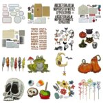 Metal Cutting Dies for Halloween Spring Series Birds Butterfly Flower Scrapbooking Making Decoration Frame Card Craft (New)