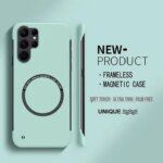 Ultra Thin Hard PC Magnetic Frameless Phone Case For Samsung Galaxy S25 S24 S23 S22 S21 S20 FE Plus Ultra PC Matte Protect Cover (New)