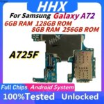 Mainboard For Samsung Galaxy A72 A725F Motherboard Unlocked Full Chips Clean IMEI OS Logic Board 6GB 128GB ROM EU Version Plate (New)