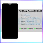 64 LCD Sharp Aquos R5G LCD Display Screen Touch Panel Assembly Digitizer Sharp Aquos R5 Screen Replacement (New)