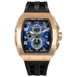 TSAR BOMBA Watches for Men Tonneau Wristwatch Quartz Clock Sapphire Date Chronograph Luxury Mens Watch (New)